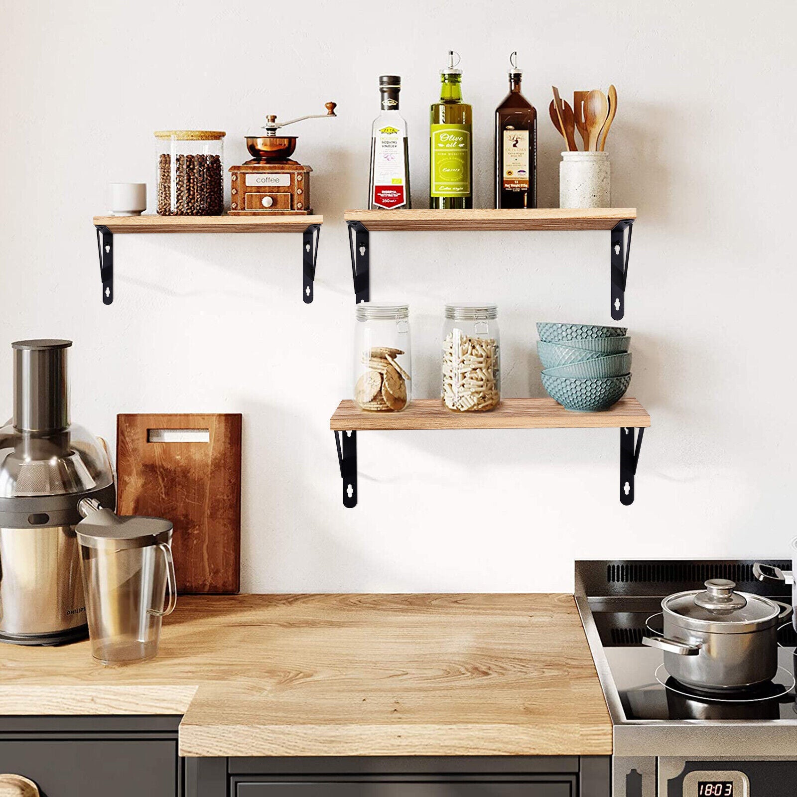 Floating Shelves UK Wall Mounted Wooden Shelves 