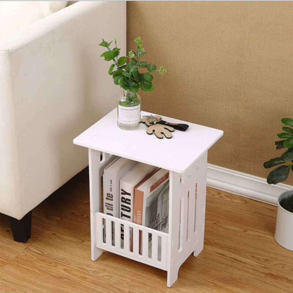 White Bedside Table - Beauty Homez UK