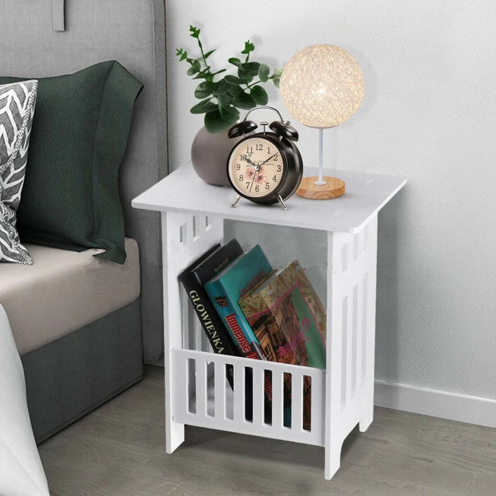 White Bedside Table - Beauty Homez UK