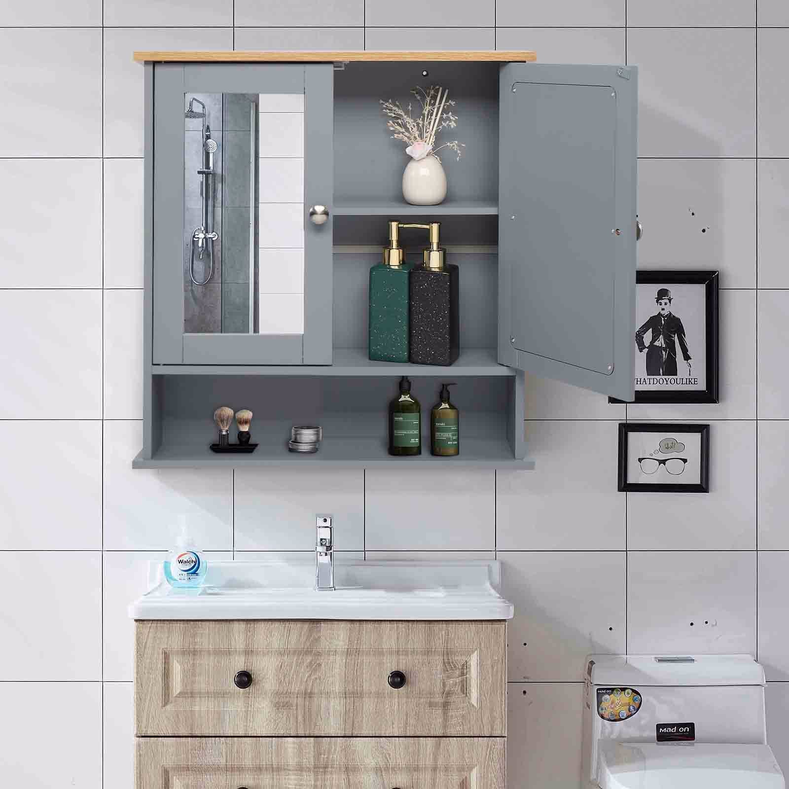 Bathroom Wall Cabinet With Mirror - Beauty Homez