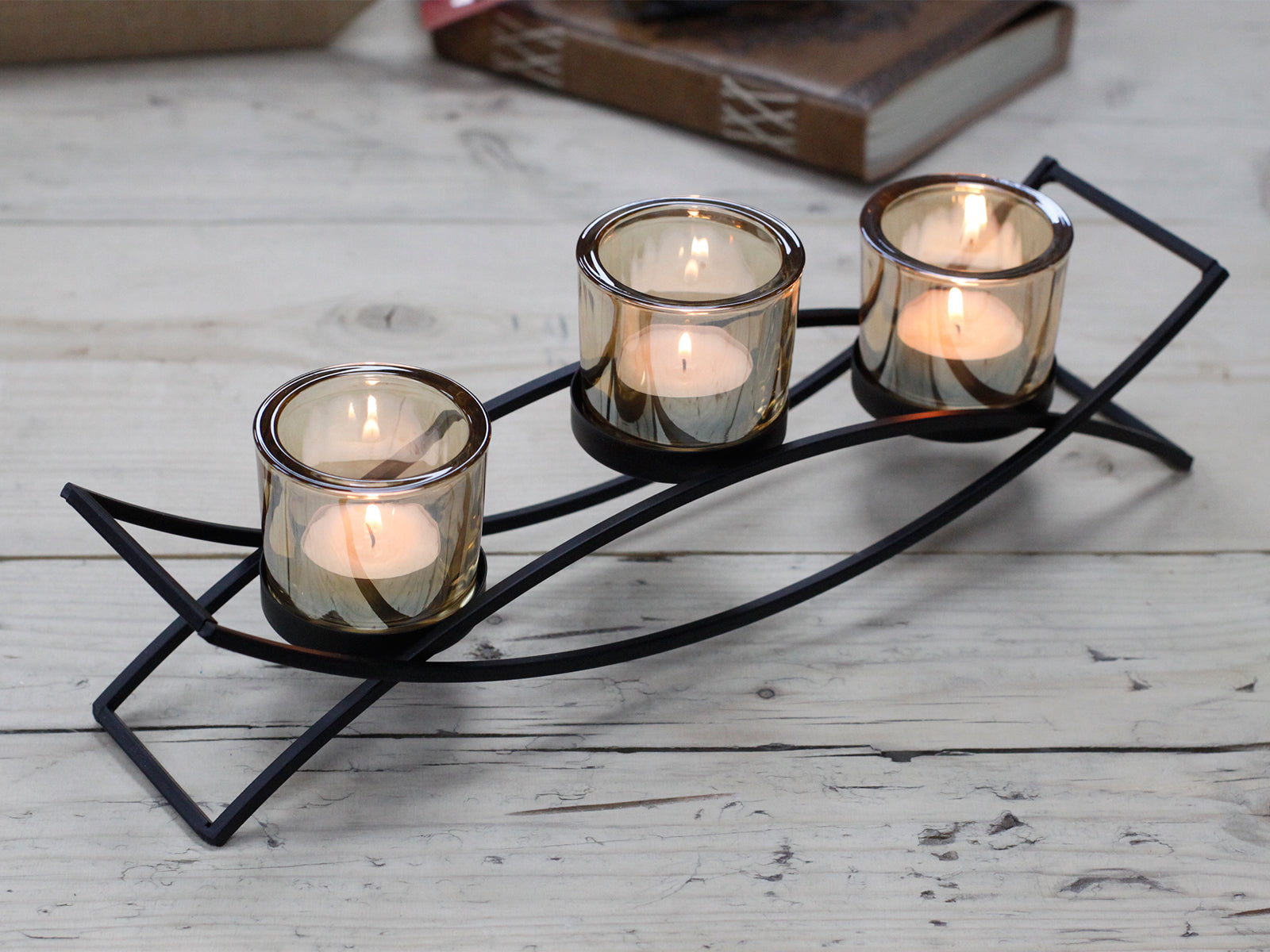 Glass Candle Holder Autumn Home Decor