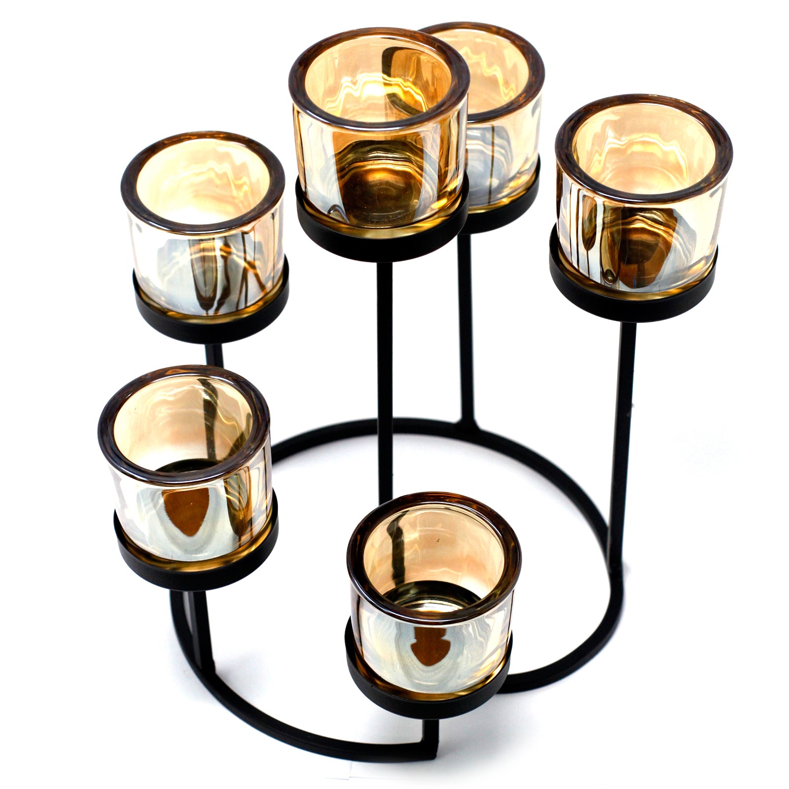 Table Centrepiece Glass Candle Holder Autumn Home Decor